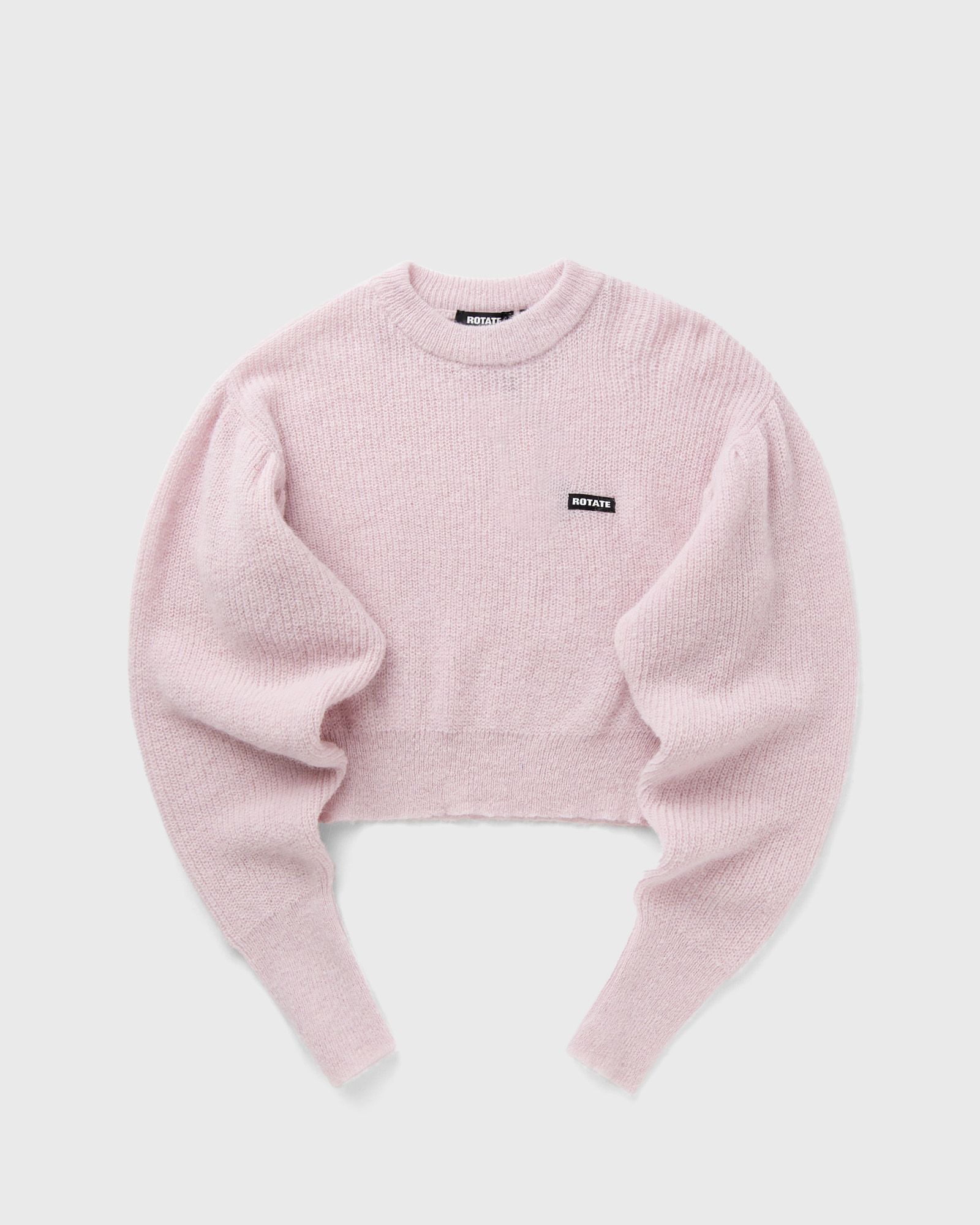 ROTATE Birger Christensen KNIT PUFF CREWNECK, pink