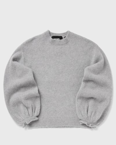 ROTATE Birger Christensen KNIT WIDE SLEEVE JUMPER, grey