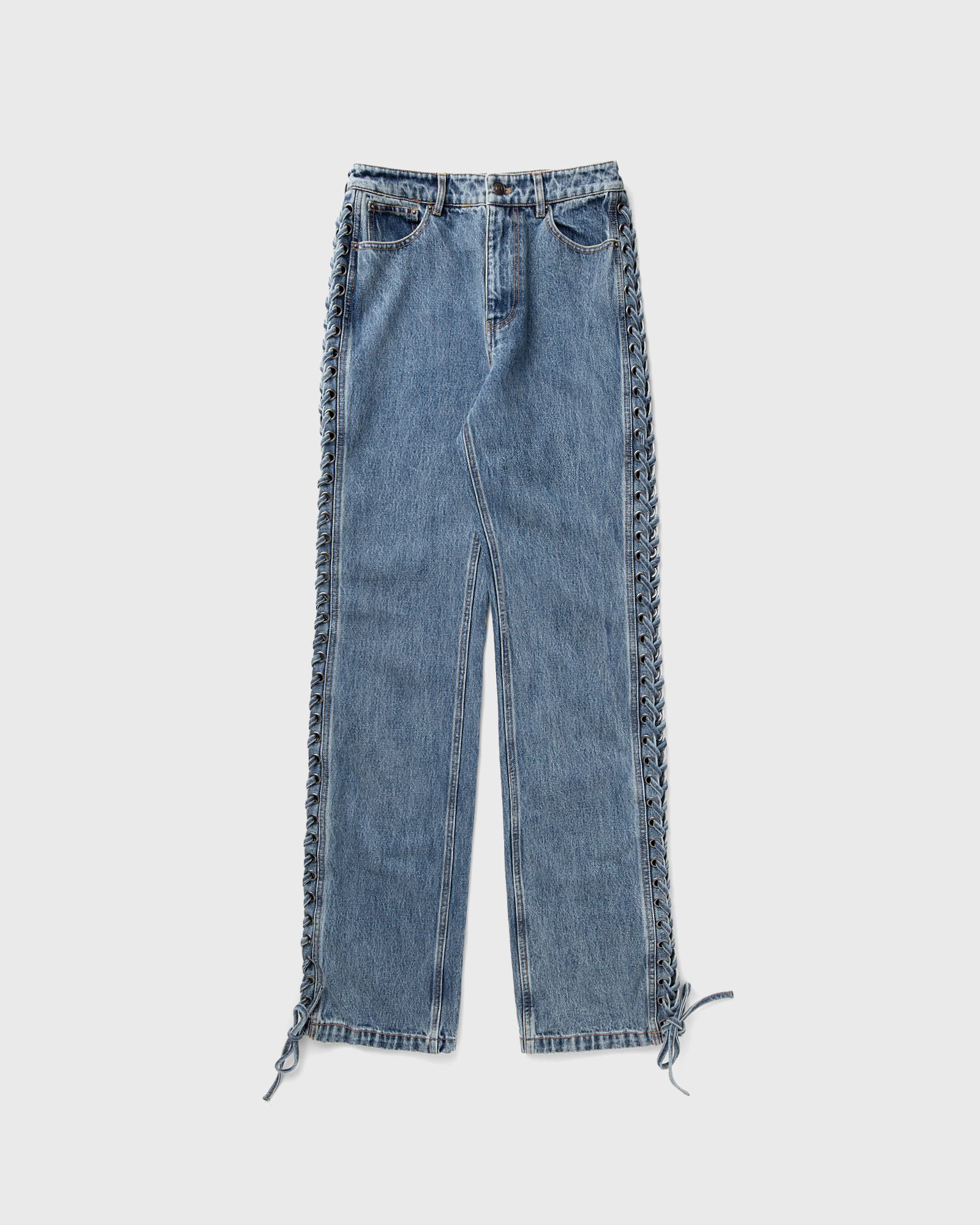ROTATE Birger Christensen LACED STRAIGHT LEG JEANS blue female Regular Jeans now available at BSTN in size S