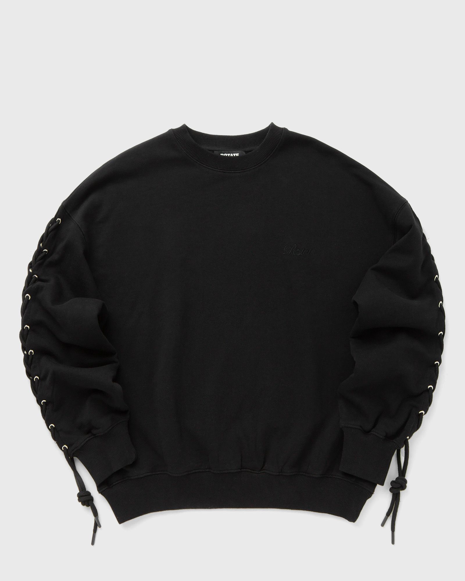 ROTATE Birger Christensen LACING CREWNECK, black