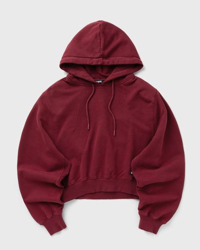 ROTATE Birger Christensen TERRY BACK CROPPED HOODIE, red