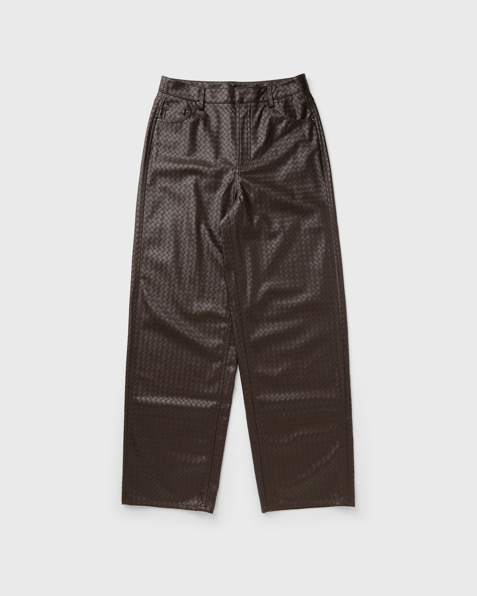 ROTATE Birger Christensen WIDE LEG 5 POCKET PANTS, brown