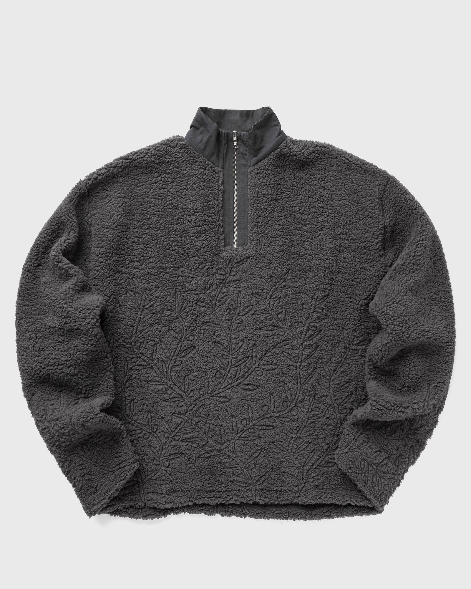 Rough. FLEECE TROYER OLIVE, grey