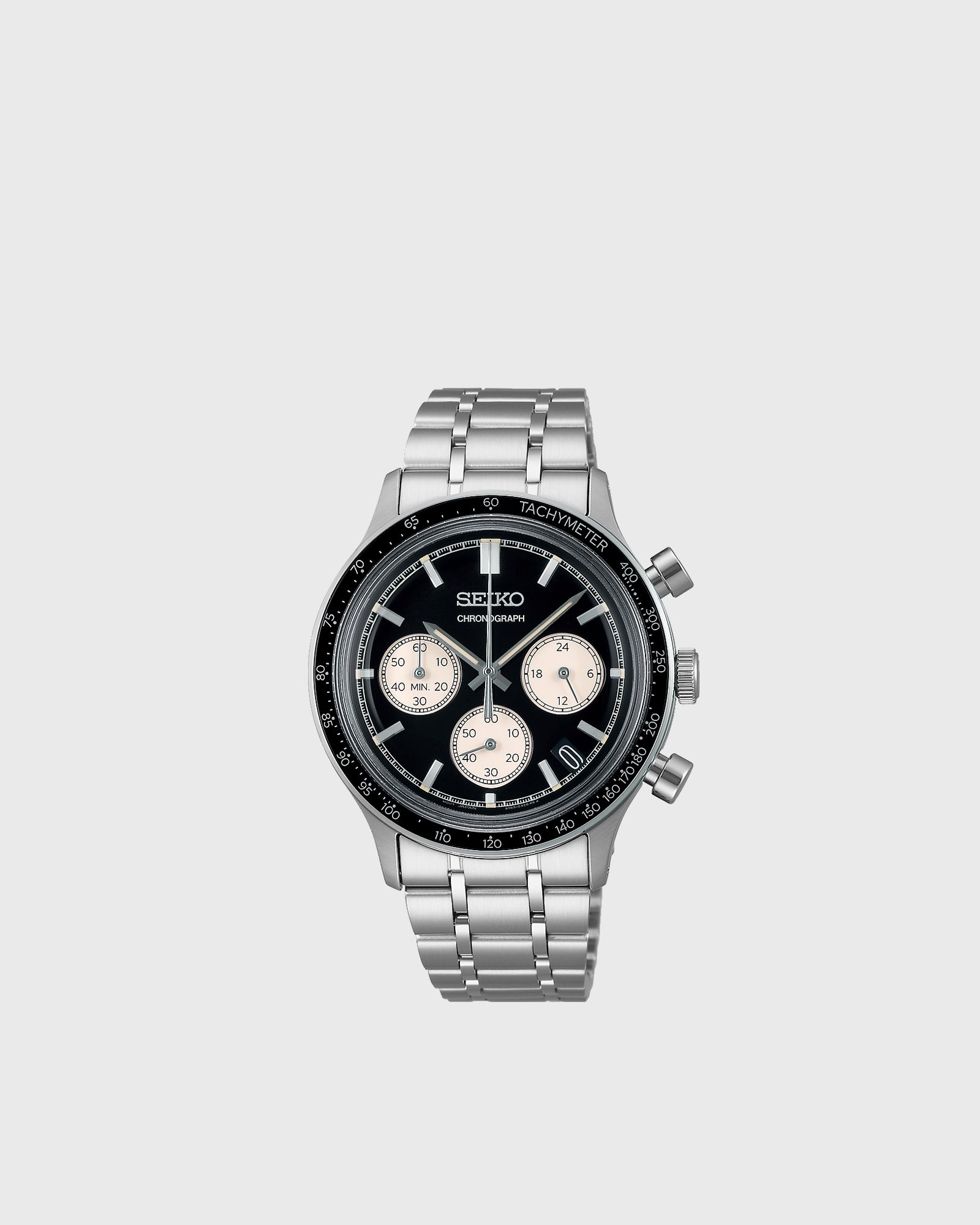 Seiko Chronograph ZB schwarz, black|silver