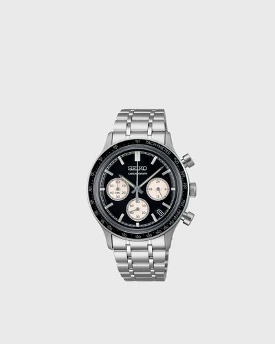 Seiko Chronograph ZB schwarz, black|silver