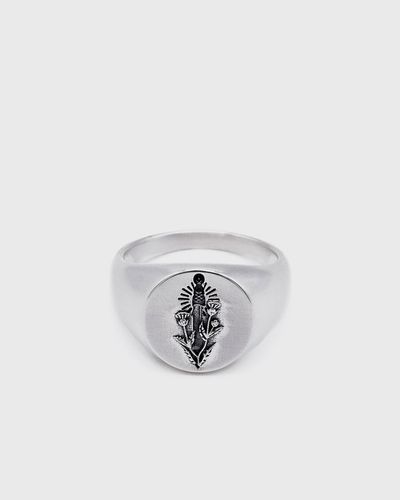 Serge DeNimes Silver Defence Ring, silver