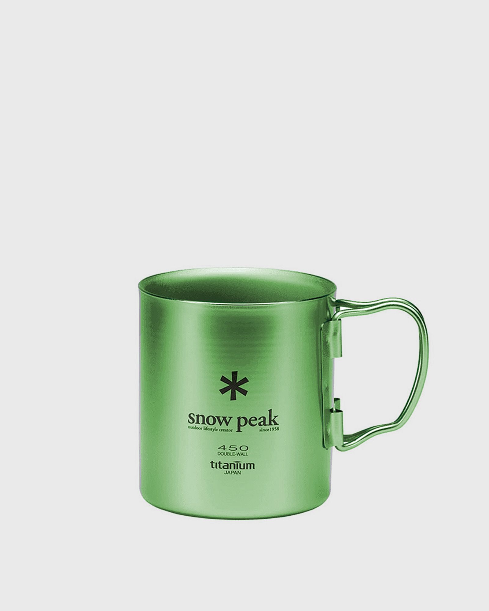 Snow Peak TITANIUM SINGLE WALL MUG 450ML, green