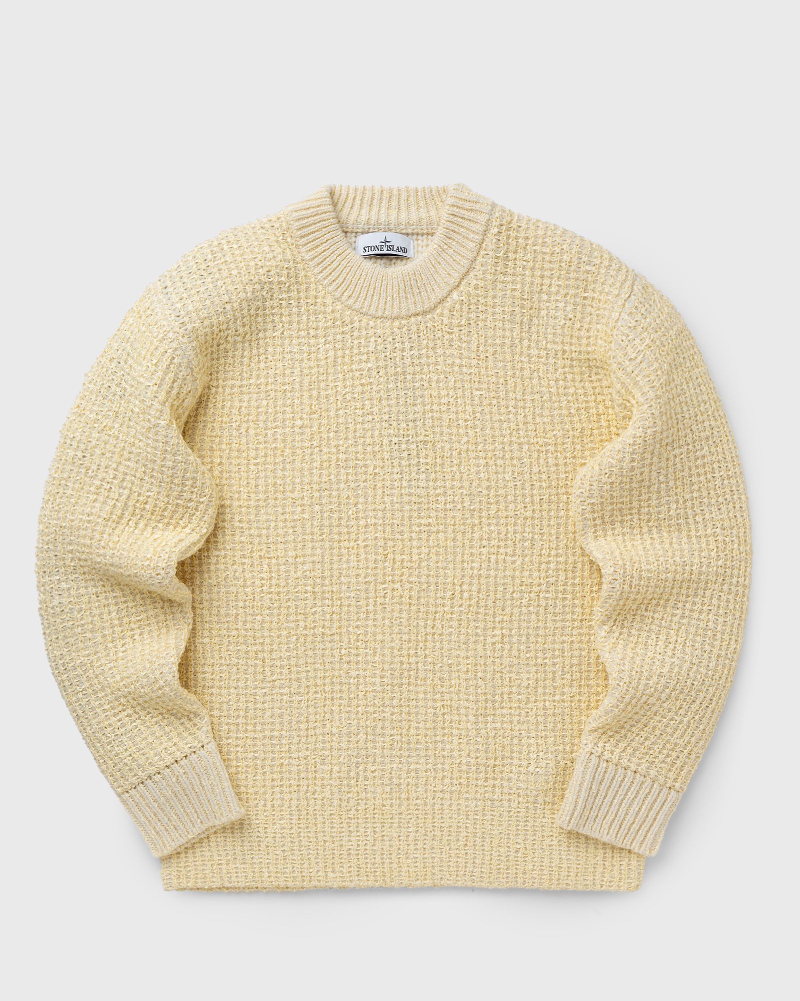 Stone Island MARINA DOUBLE WEAVE WOOL NYLON SWEATER, beige