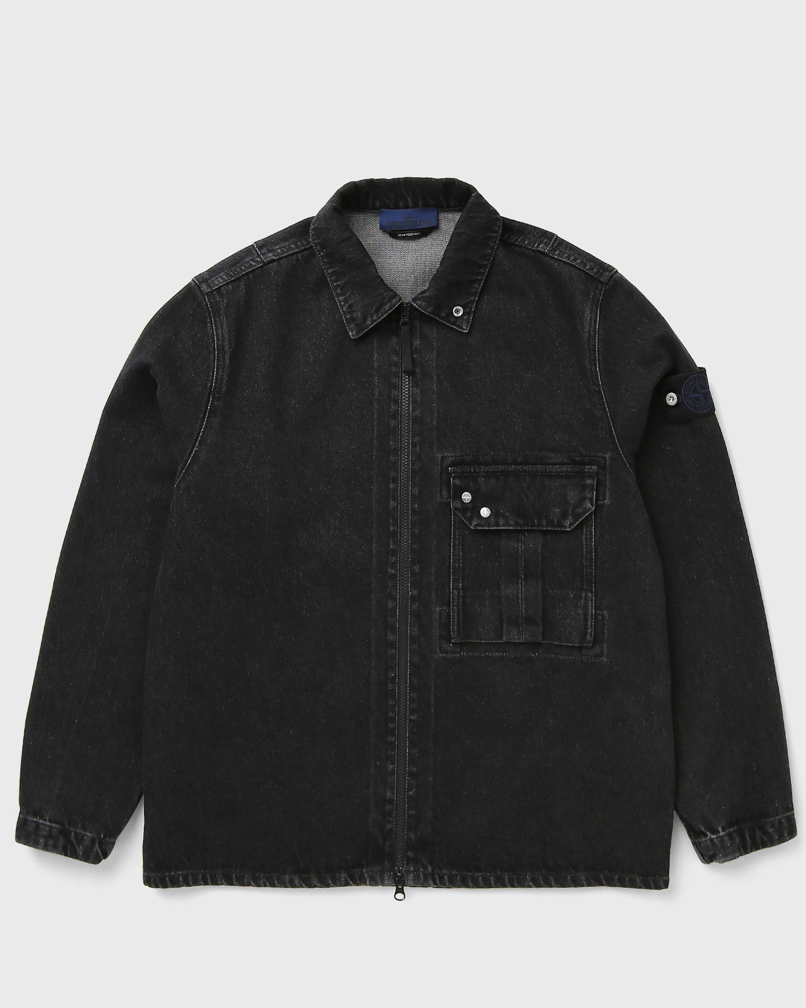 BLACK DENIM OVERSHIRT - Stone Island - Man