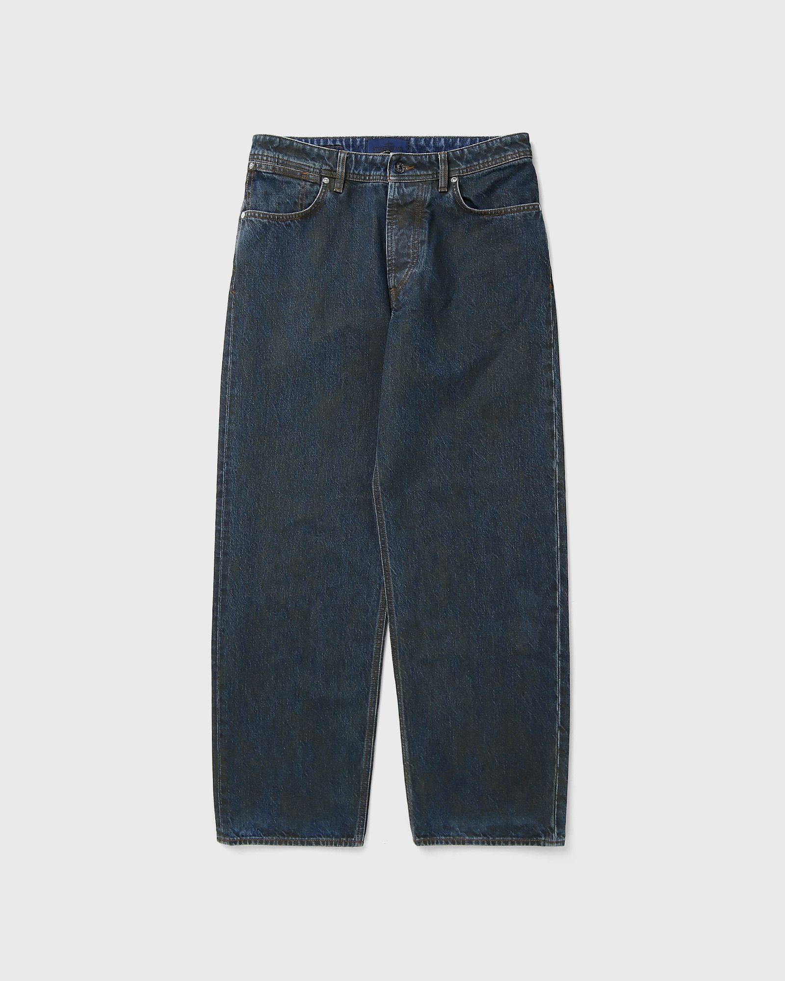 Stone Island Five-pocket Wide-leg Denim Jeans - Man Jeans Blue 34