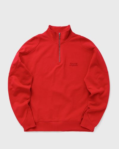 The New Originals EMBLEM HALF-ZIP SWEATER, red