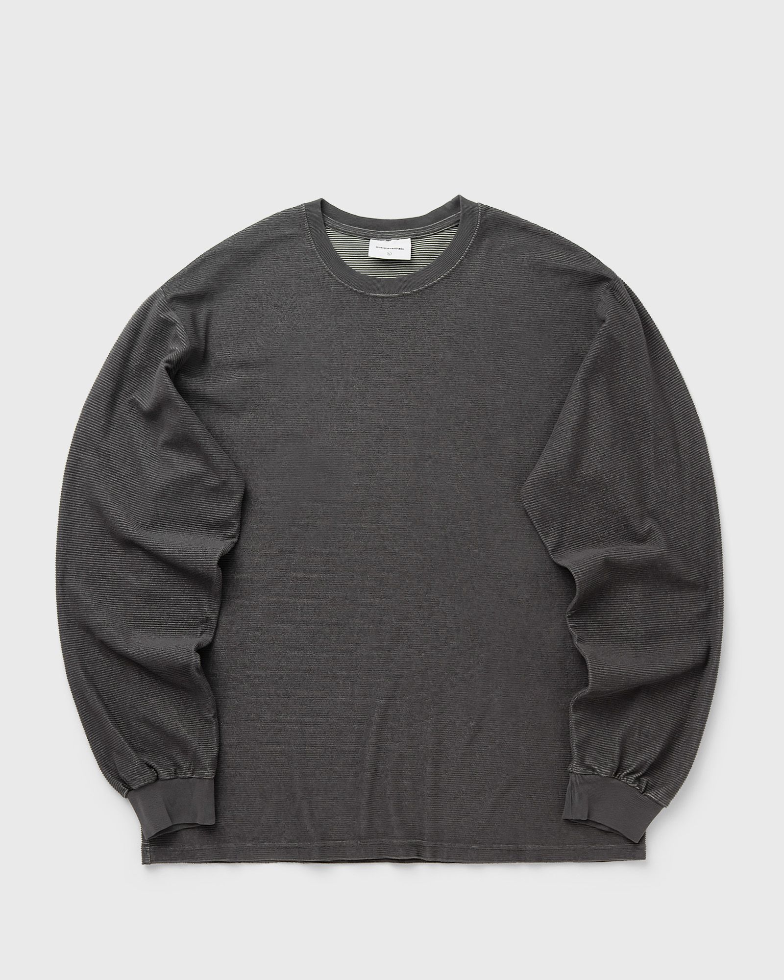 Thisisneverthat C-Logo Wale L/S Tee, grey