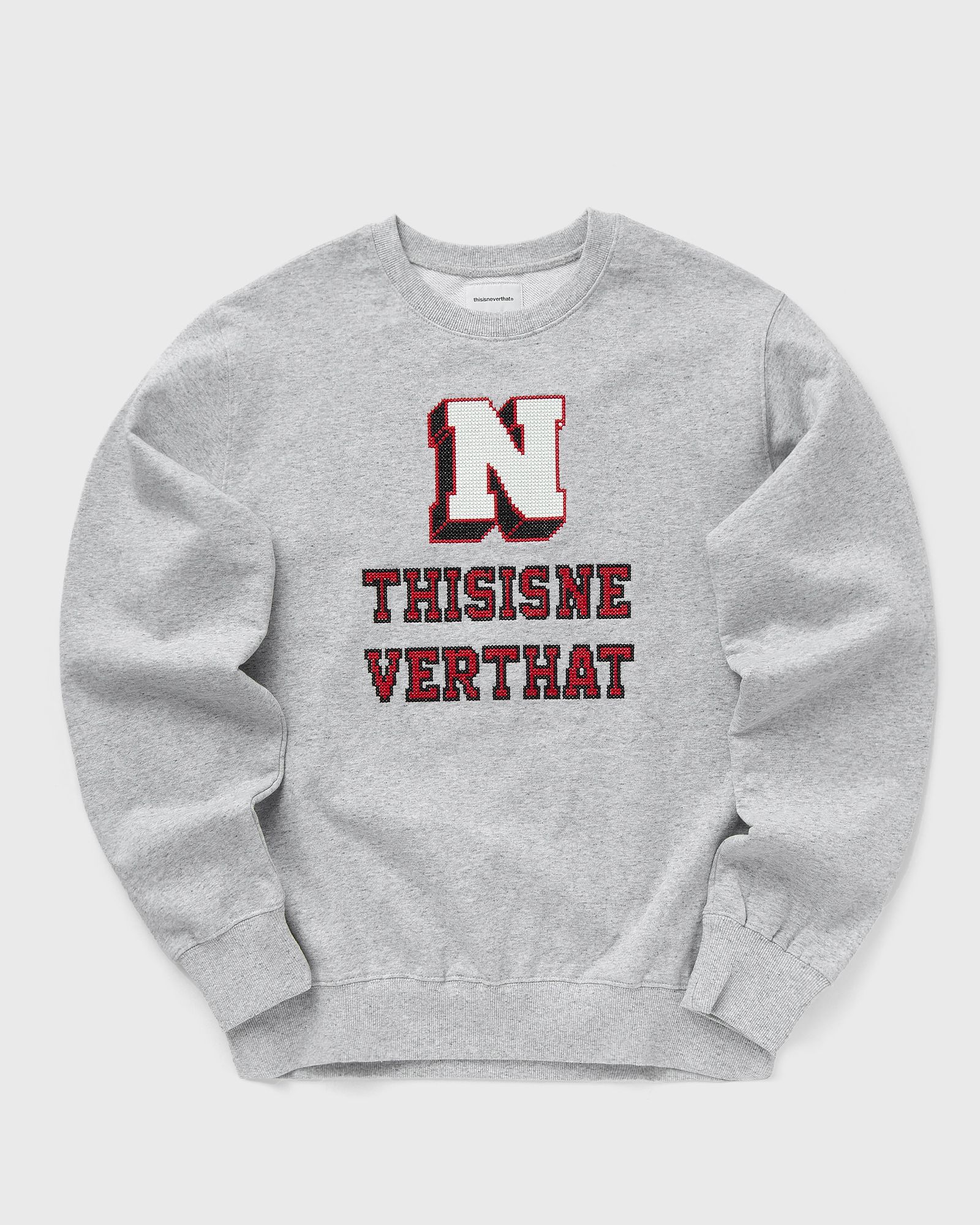 Thisisneverthat Cross Stitched Crewneck, grey