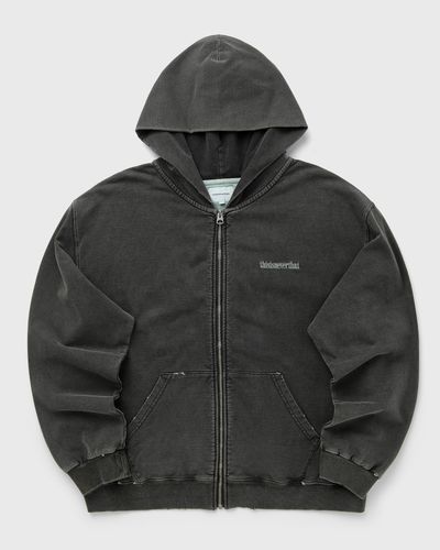 Thisisneverthat Damaged Zip Up Hoodie, black