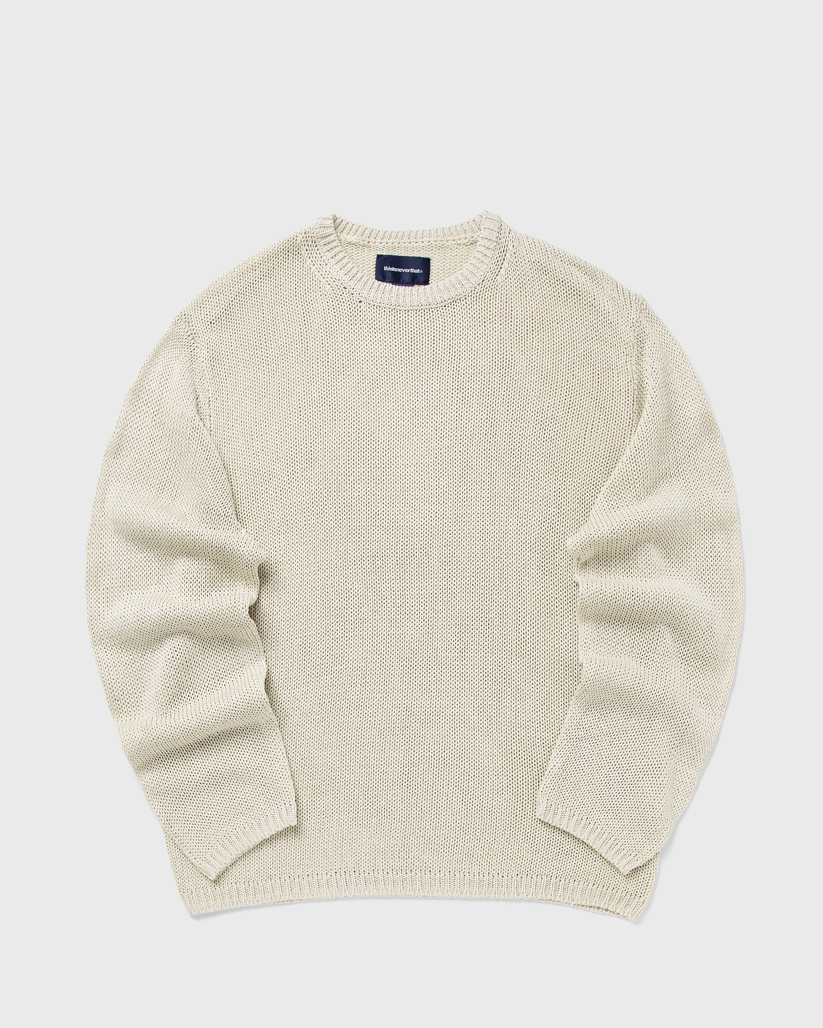 Thisisneverthat Loose Gauge Knit Crew, beige