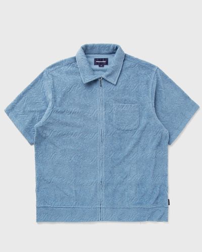 Thisisneverthat Terry S/S Zip Shirt, blue