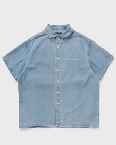 Thisisneverthat Washed Denim S/S Shirt, blue
