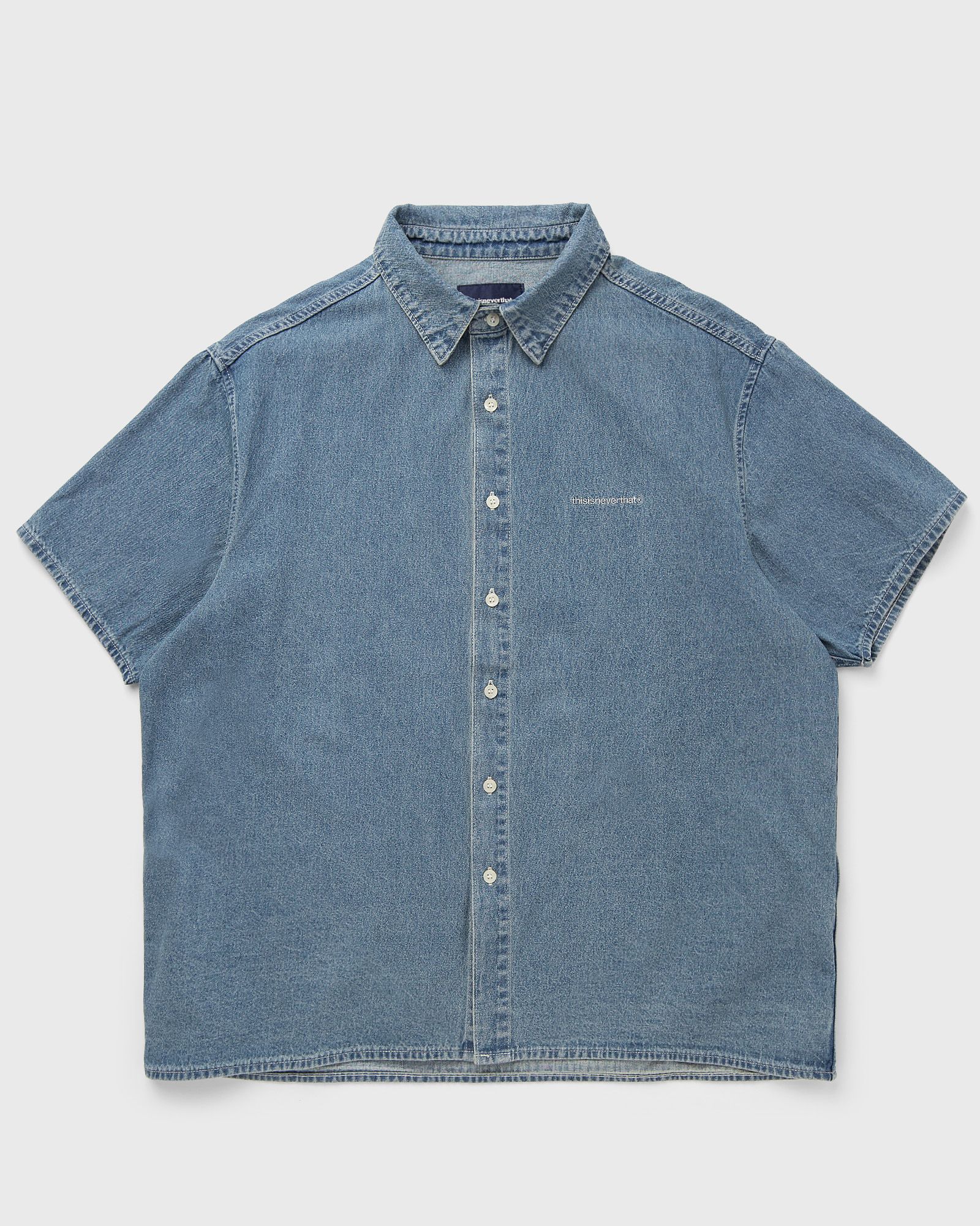 Thisisneverthat Washed Denim S/S Shirt, blue