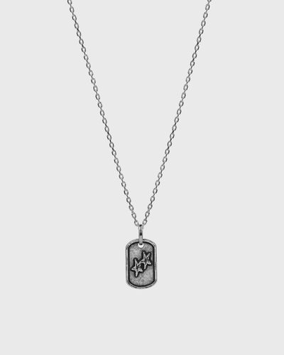 TwoJeys Dog Tag Necklace, silver