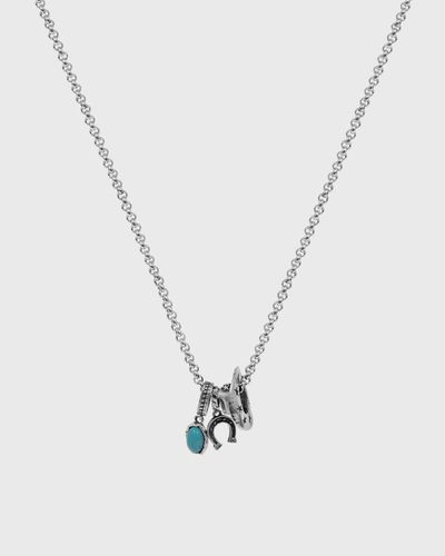 TwoJeys Hat Stone Necklace, silver