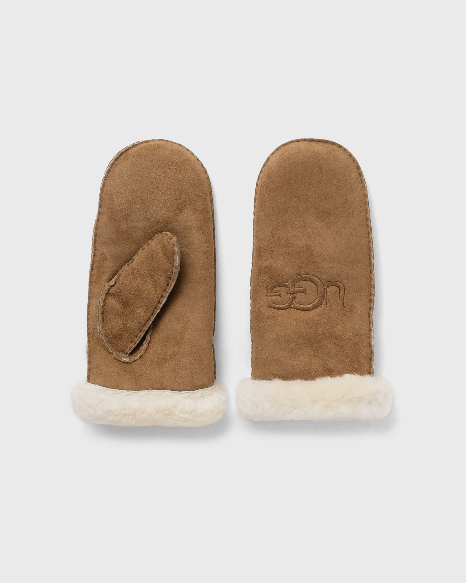 Ugg WMNS SHEEPSKIN EMBROIDER MITTEN, brown