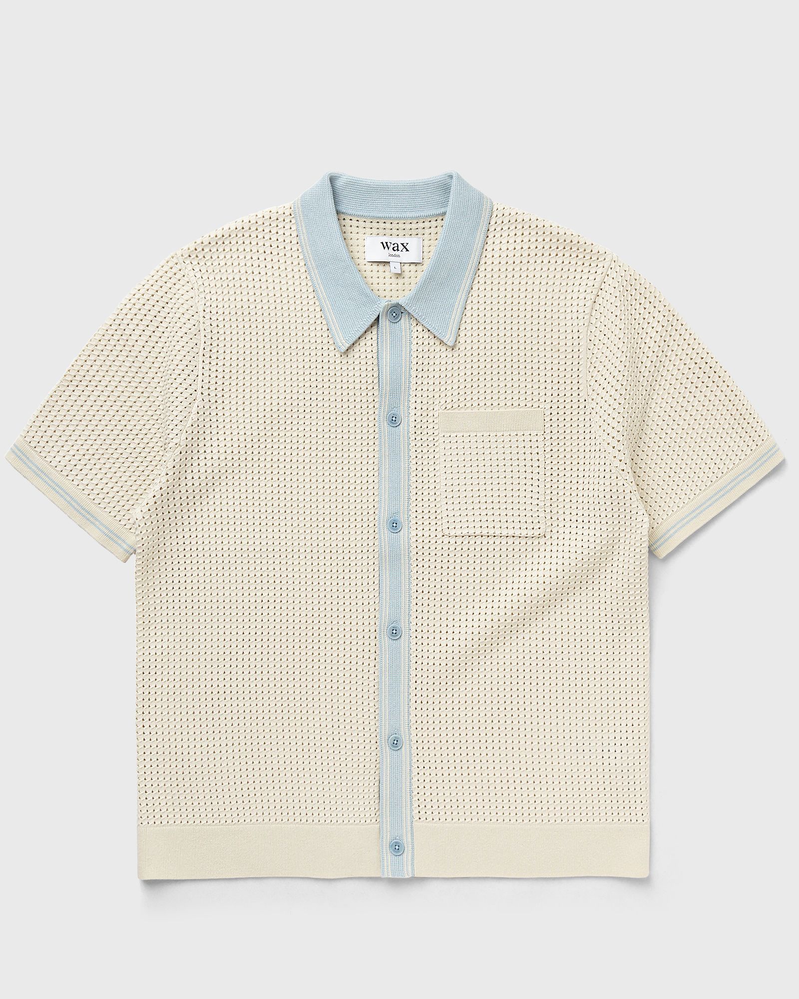 Wax London BELLE SS SHIRT TIPPED POINTELLE, beige