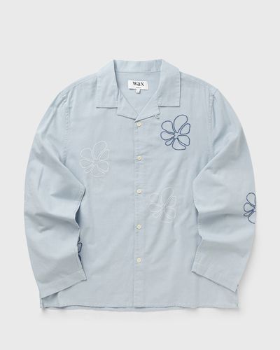 Wax London COREY LS SHIRT CROSS STITCH DOODLE, blue