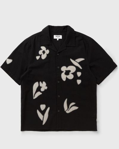 Wax London DIDCOT SS SHIRT ABSTRACT APPLIQUE, black