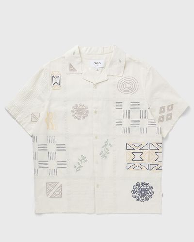 Wax London DIDCOT SS SHIRT DOODLE EMBROIDERY, white