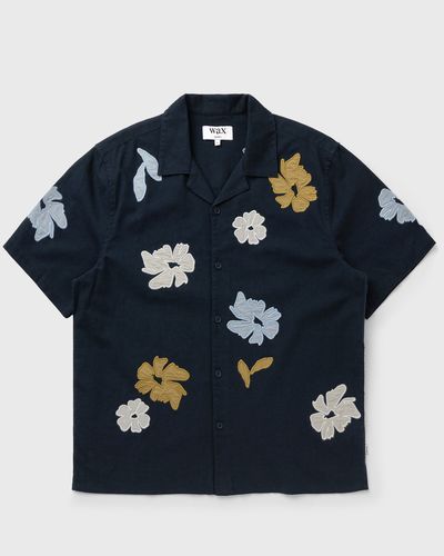 Wax London DIDCOT SS SHIRT FLOWER APPLIQUE, blue