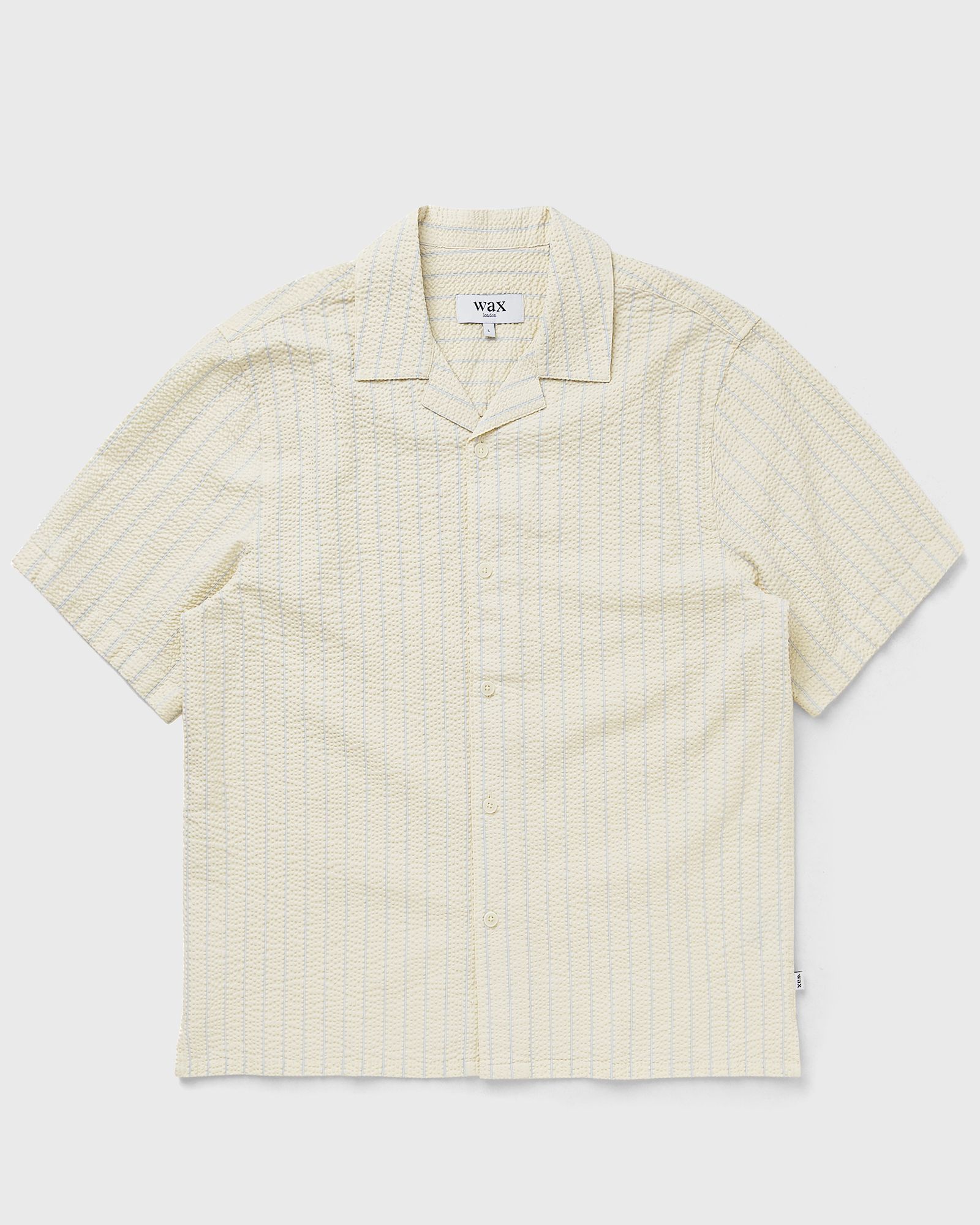 Wax London DIDCOT SS SHIRT SEERSUCKER STRIPE, beige
