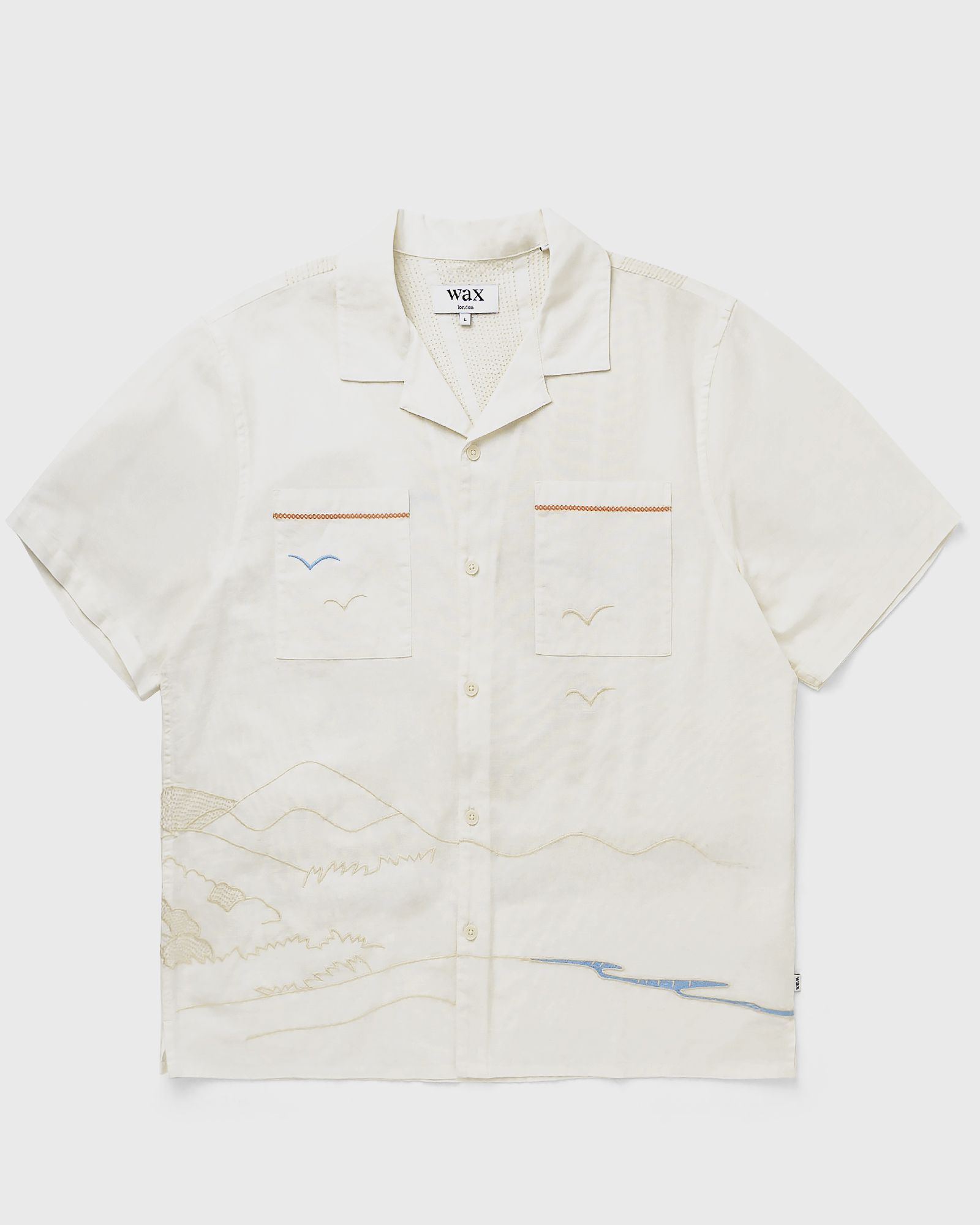 Wax London DIDCOT SS SHIRT SUMMER BACK APPLIQUE, white