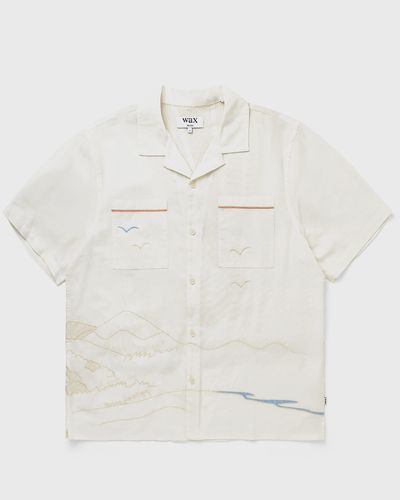 Wax London DIDCOT SS SHIRT SUMMER BACK APPLIQUE, white