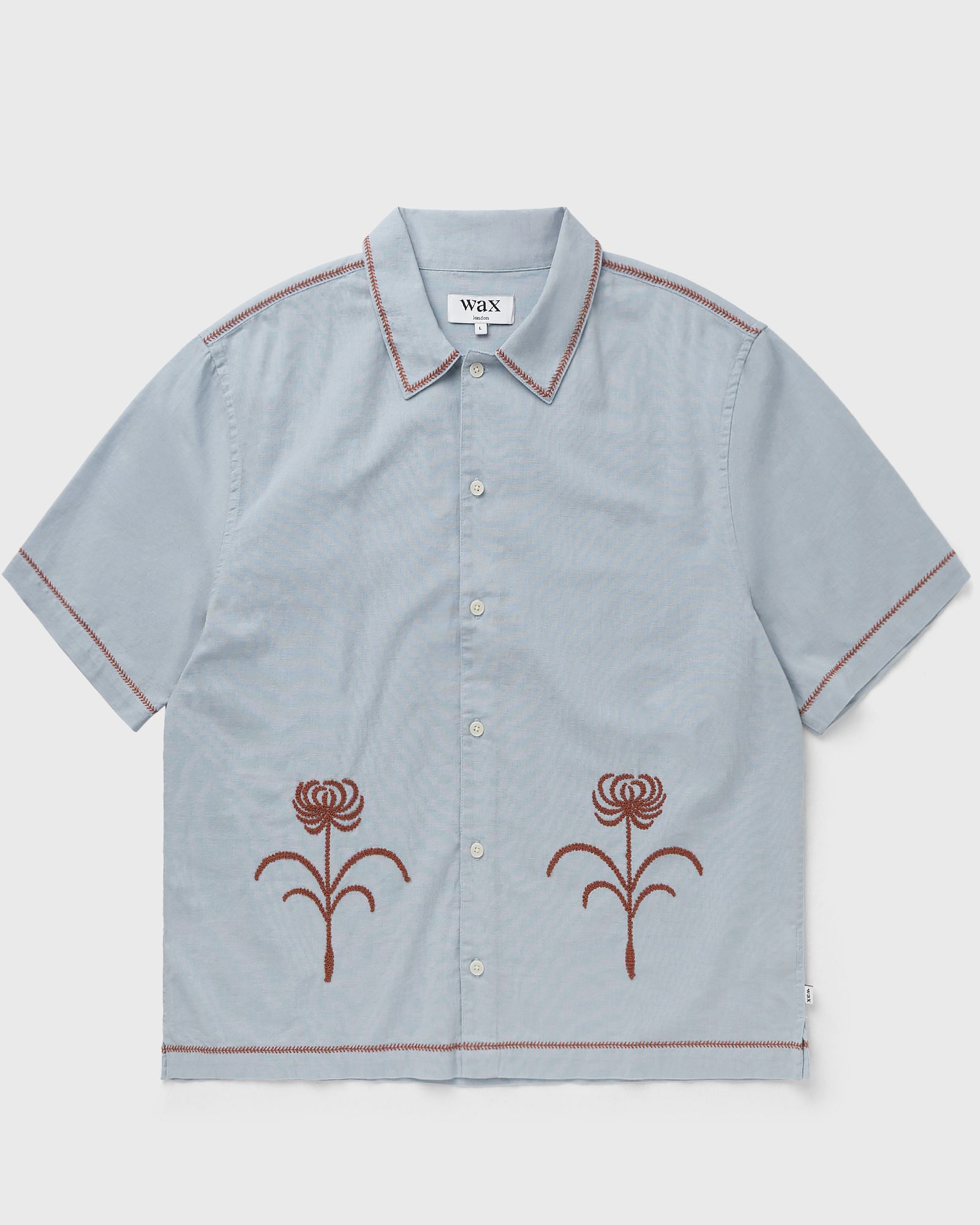 Wax London KEATS SS SHIRT DAHLIA EMBROIDERY, blue