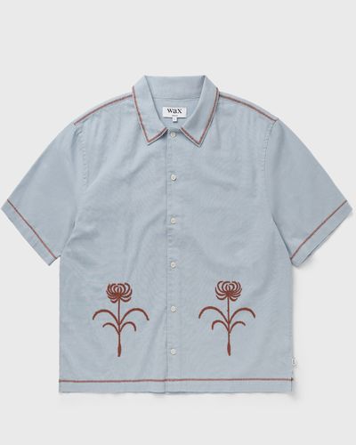 Wax London KEATS SS SHIRT DAHLIA EMBROIDERY, blue