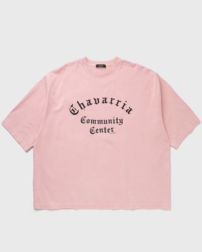 Willy Chavarria CHAVARRIA COMMUNITY CENTER - BUFFALO TEE, pink