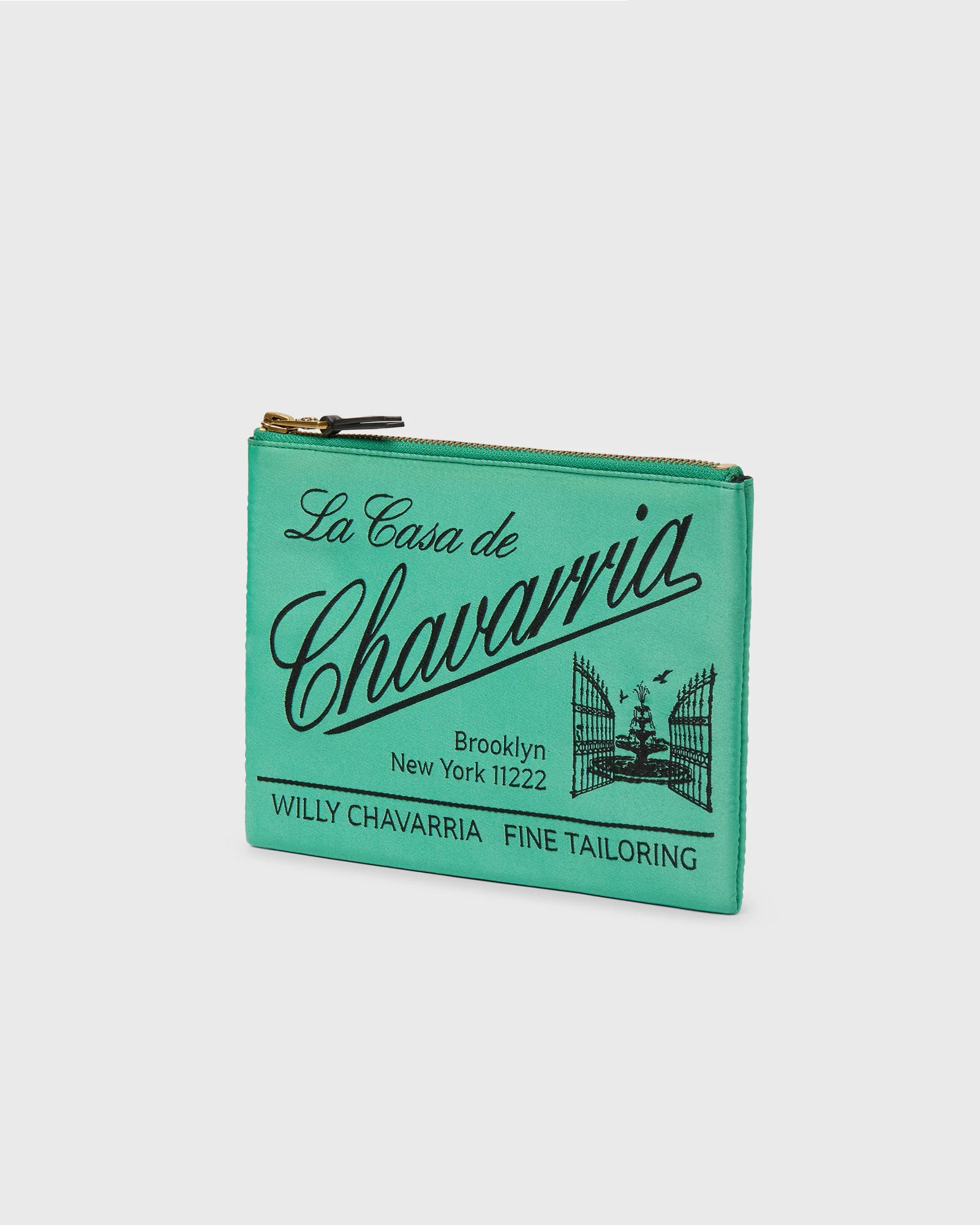 Willy Chavarria LABEL POUCH, green