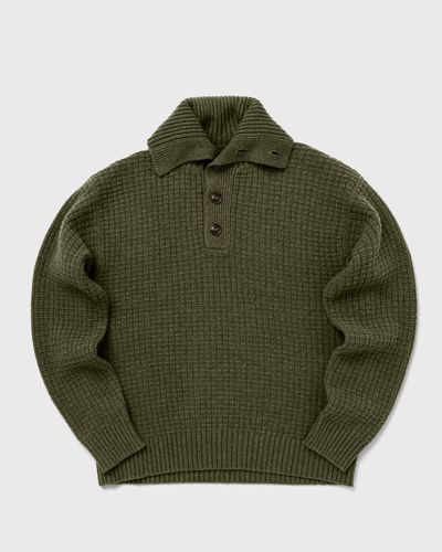 WOOLRICH BLACK LABEL - WAFFLE STITCH VANISE MARL POLO, green