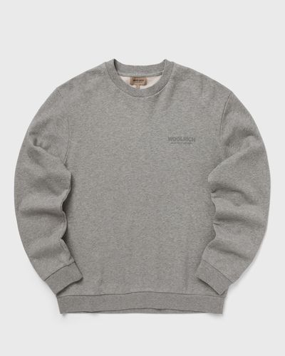 WOOLRICH MACRO LOGO CREWNECK, grey