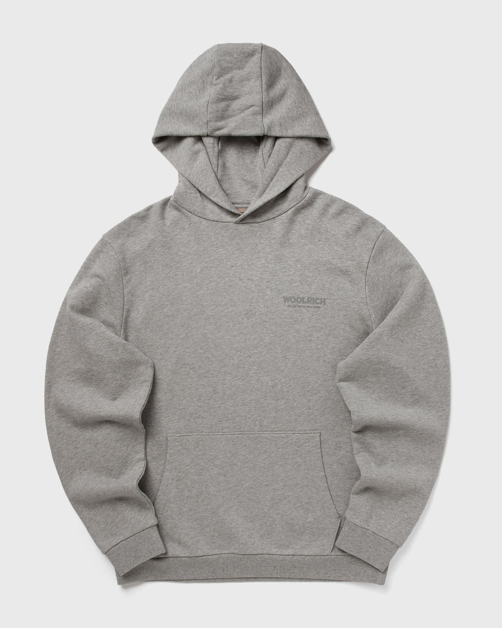 WOOLRICH MACRO LOGO HOODIE, grey
