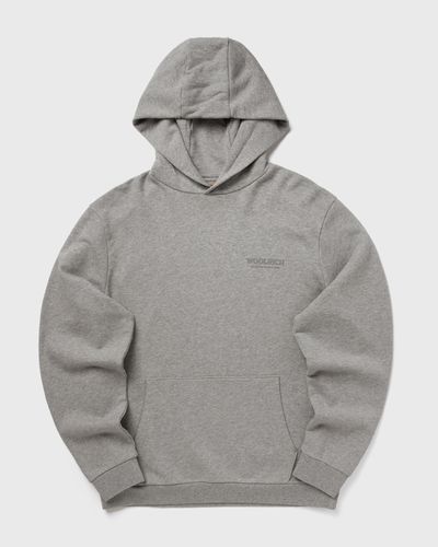 WOOLRICH MACRO LOGO HOODIE, grey