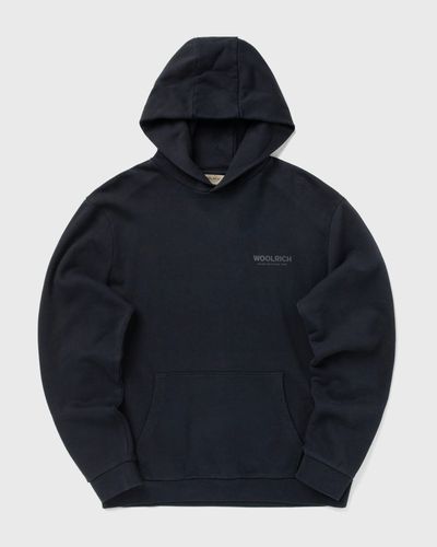 WOOLRICH MACRO LOGO HOODIE, blue