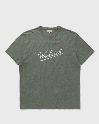 WOOLRICH MOULINE JERSEY LOGO TEE, green