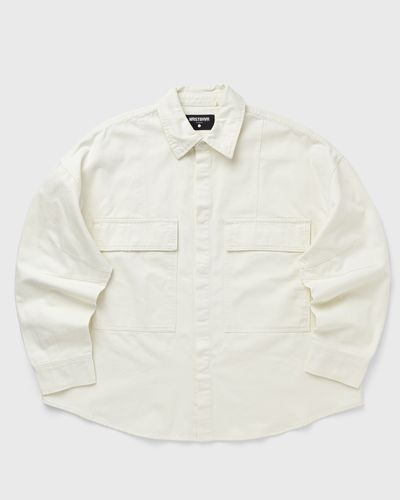 WRSTBHVR BETS DENIM SHIRT, white