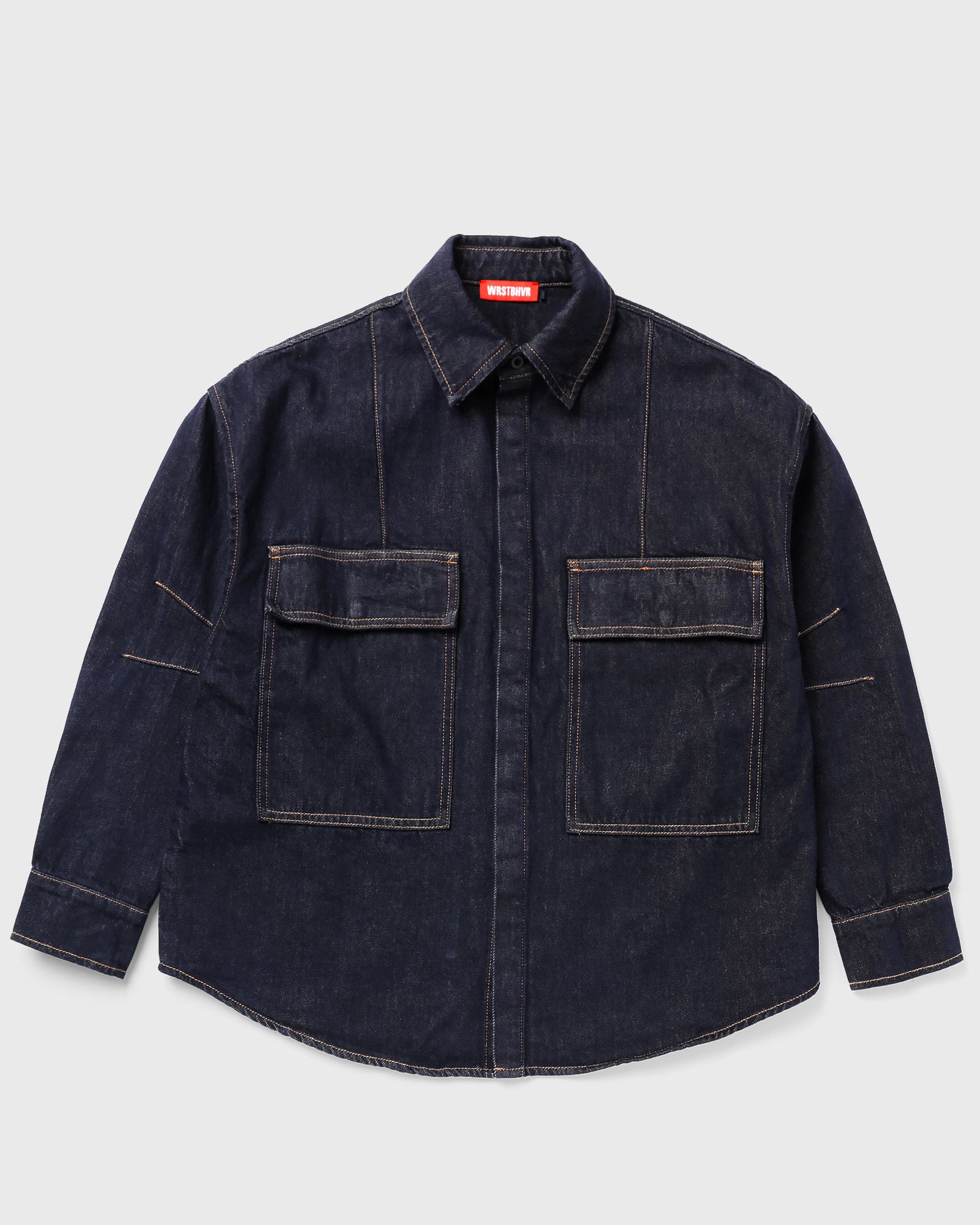 WRSTBHVR BETS V2 DENIM SHIRT, blue