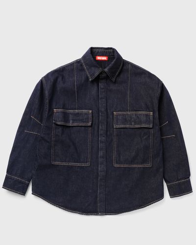 WRSTBHVR BETS V2 DENIM SHIRT, blue