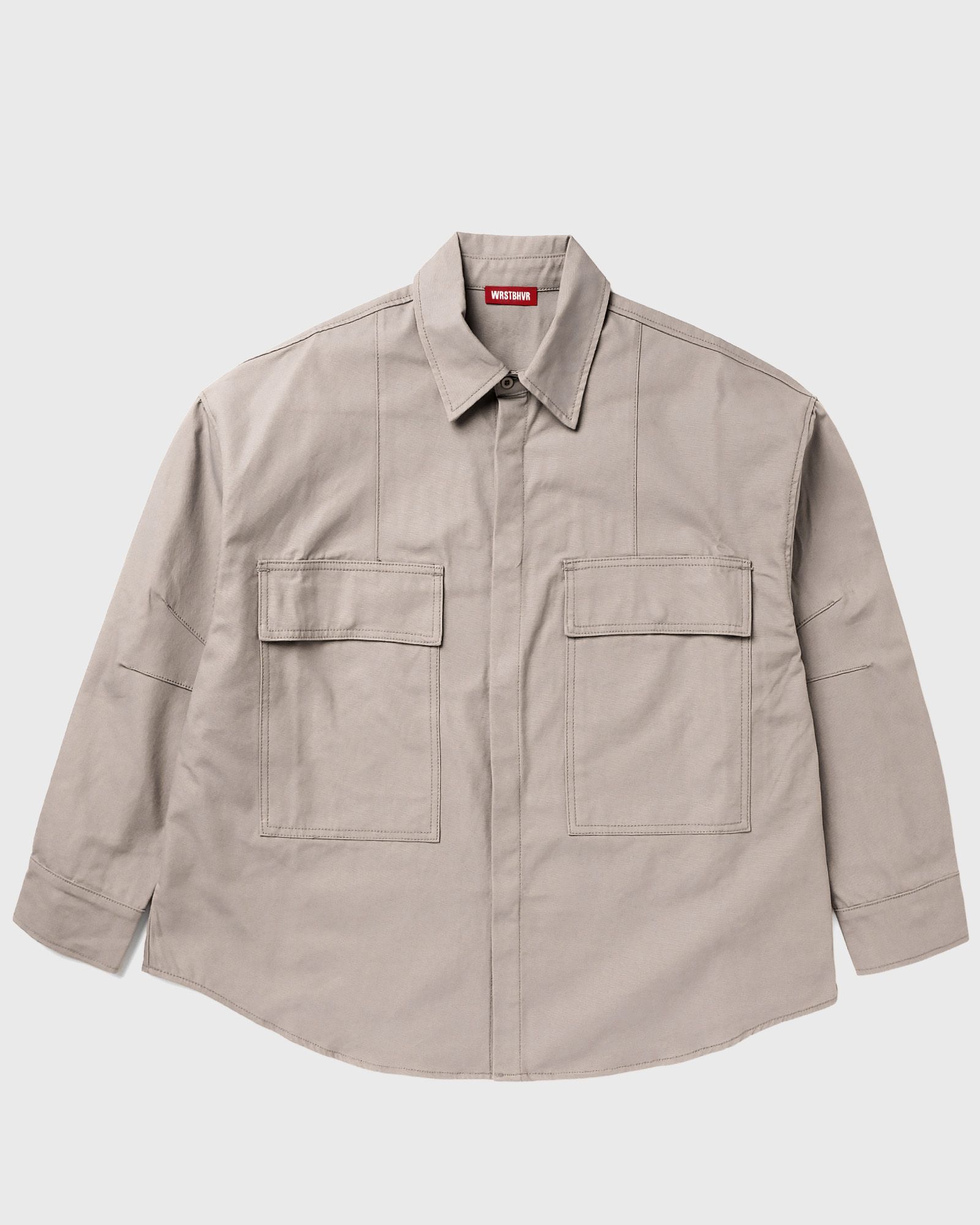 WRSTBHVR BETS V2 DENIM SHIRT, grey