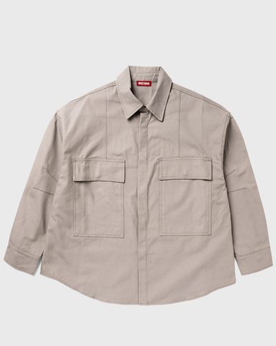 WRSTBHVR BETS V2 DENIM SHIRT, grey