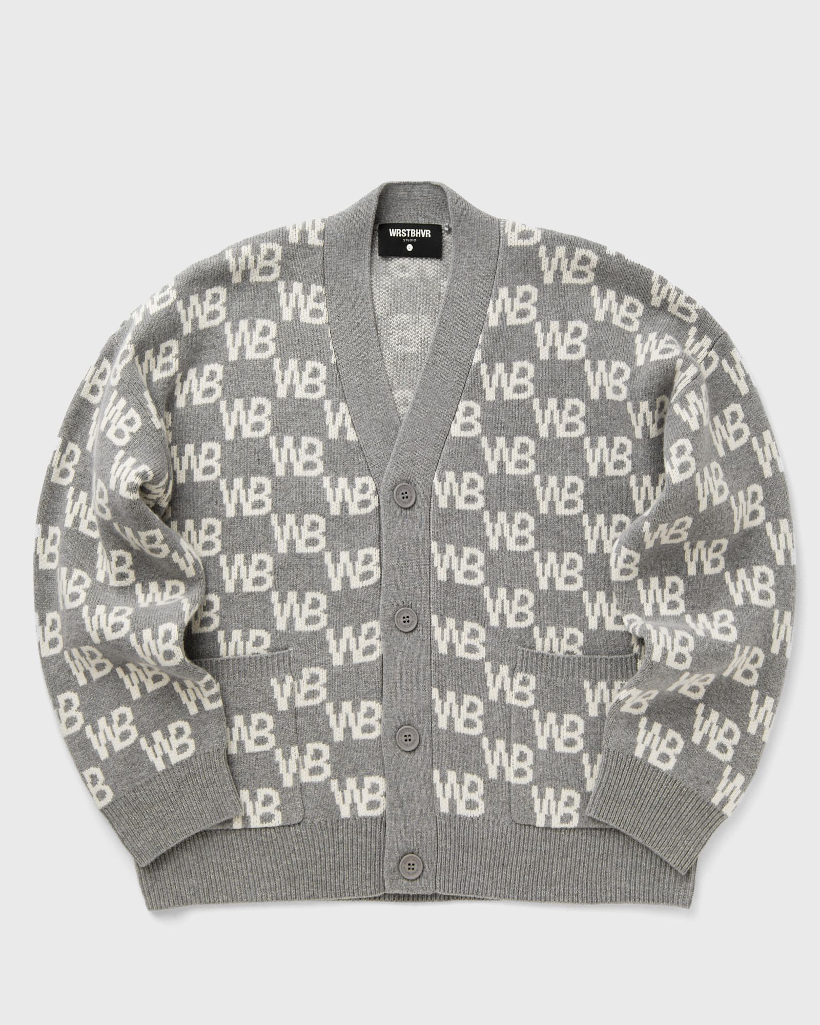 WRSTBHVR CHESS V3 CARDIGAN, grey