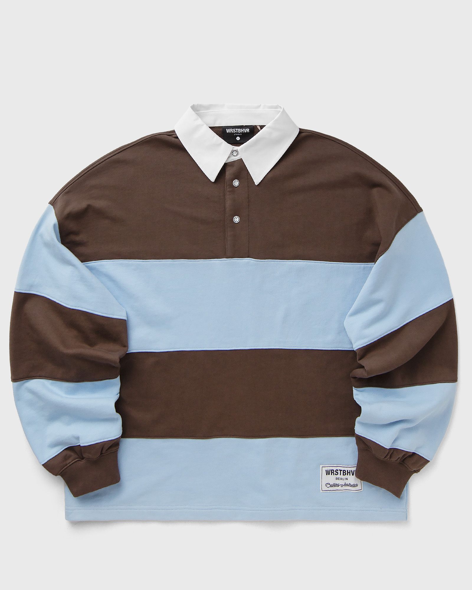 WRSTBHVR GERI POLO SWEATSHIRT, blue|brown